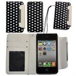 Dog Pattern Kort Etui/Cover 2in1 (Hvid)